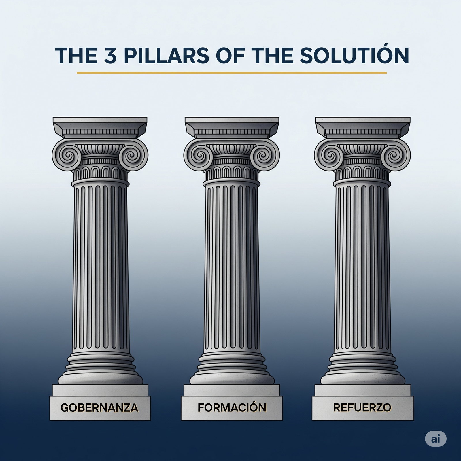 Diagrama de los 3 Pilares de la Solución